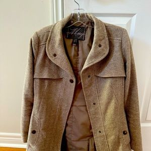 Above knee warm wool like trench